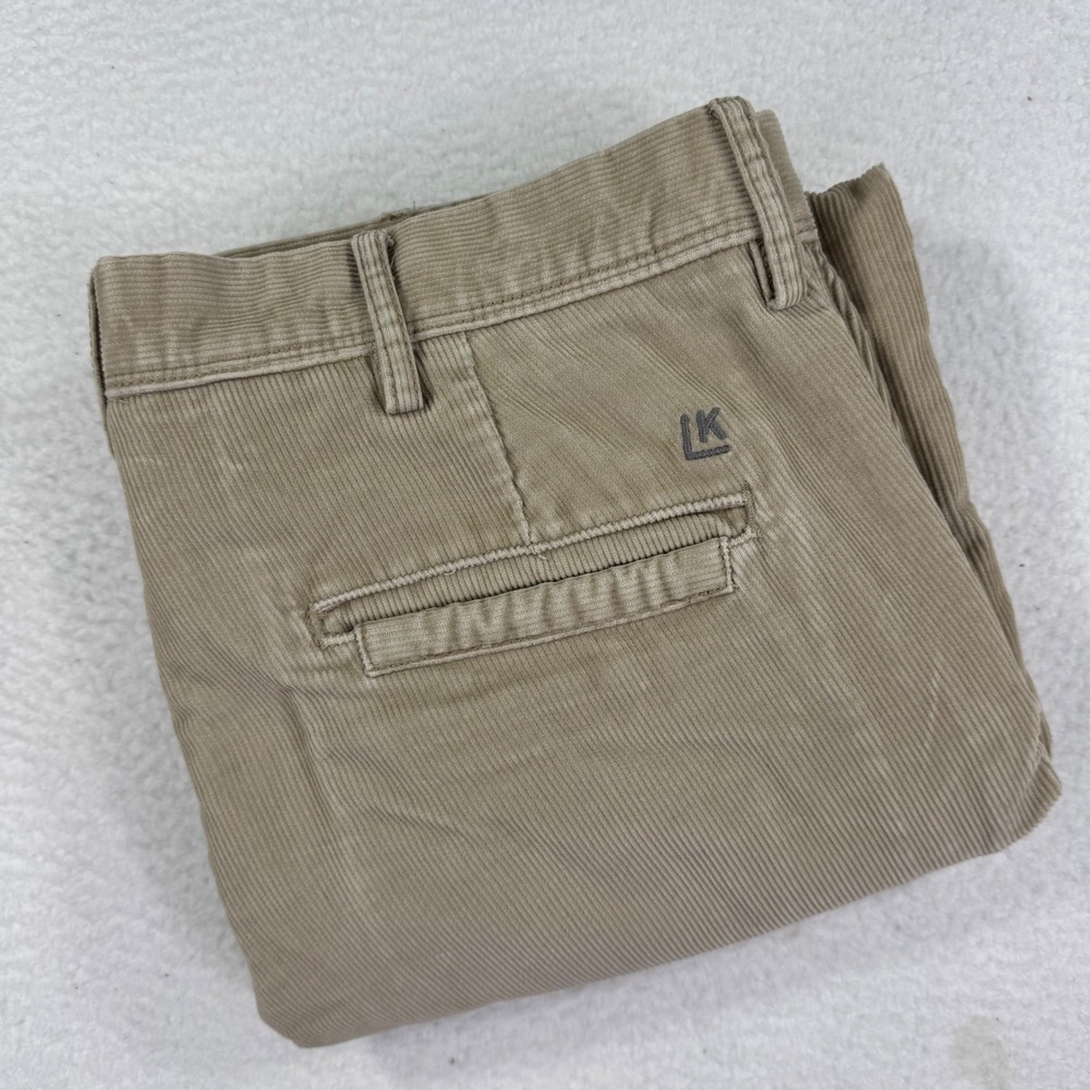 Life Khaki Haggar Co‎ Corduroy Pants Straight Leg Beige Mens 32(34)x32 Uniform